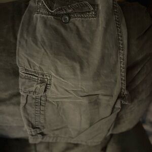 Arizona Jean Company Green Cargo Shorts with Elastic Waistband